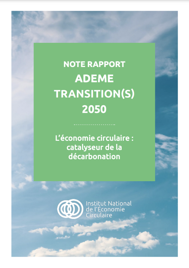 Couverture Note INEC - ADEME Transitions 2050 - Economie Circulaire et Décarbonation